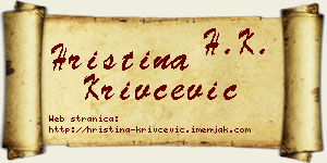 Hristina Krivčević vizit kartica